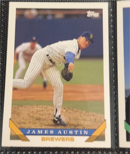 1993 Topps #449 Jim Austin Milwaukee Brewers — front