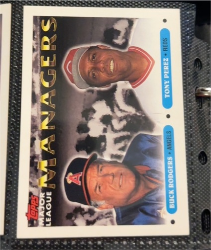 1993 Topps #503 Buck Rodgers / Tony Perez — front