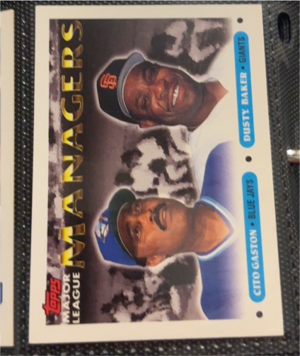 1993 Topps #514 Cito Gaston Dusty Baker — front