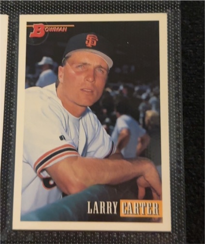 1993 Bowman #168 Larry Carter — front