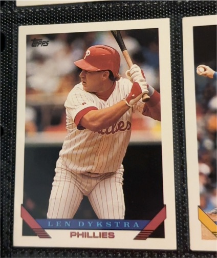 1993 Topps #740 Len Dykstra — front