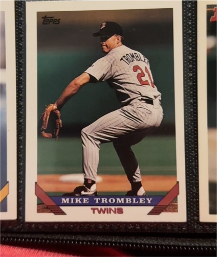 1993 Topps #588 Mike Trombley Minnesota Twins — front