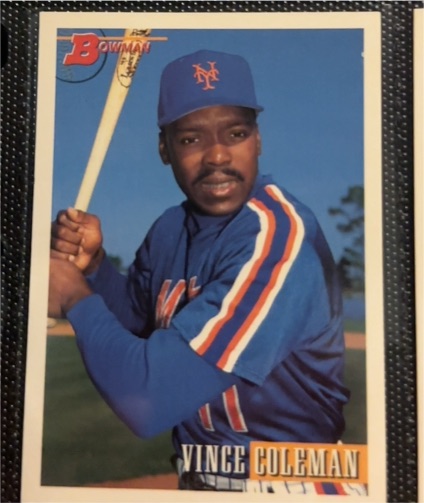 1993 Bowman #186 Vince Coleman — front