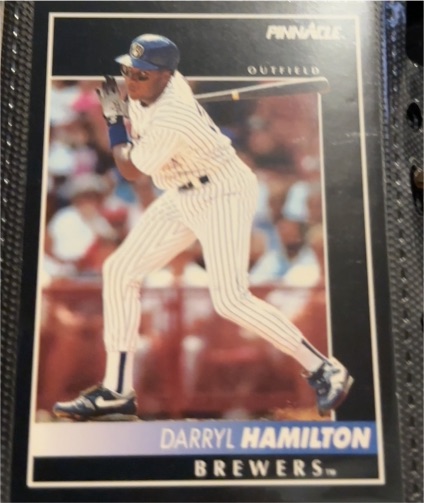 1992 Pinnacle #151 Darryl Hamilton Milwaukee Brewers — front