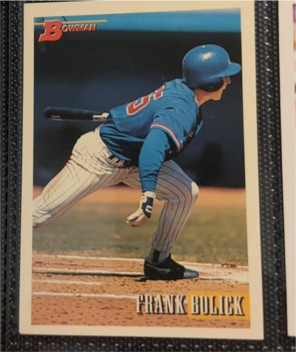 1993 Bowman #296 Frank Bolick — front