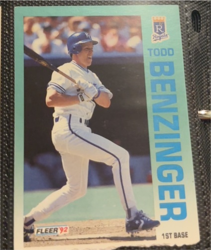 1992 Fleer #152 Todd Benzinger — front