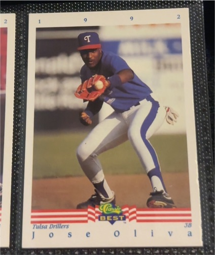 1992 Classic Best Baseball #289 Jose Oliva Tulsa Drillers — front