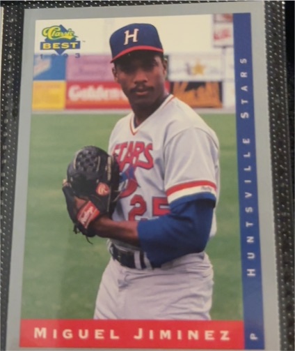 1993 Classic Best #210 Miguel Jiminez — front