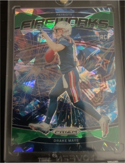 2024 Panini Prizm Fireworks #22 Drake Maye — front