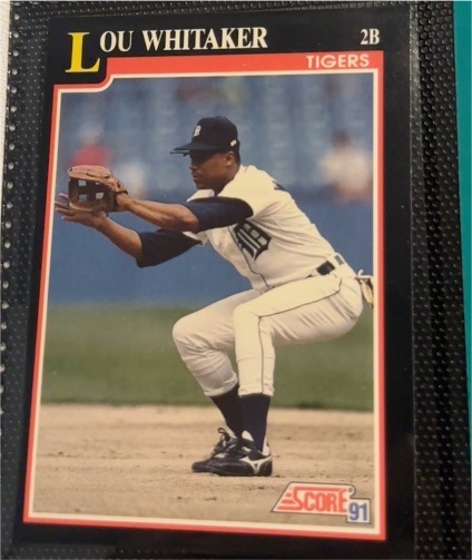 1991 Score #297 Lou Whitaker — front