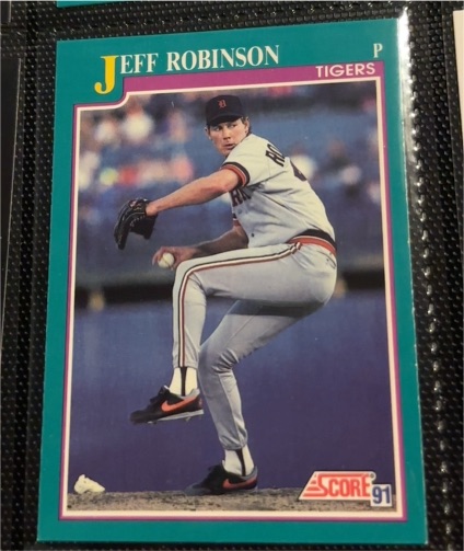 1991 Score #168 Jeff Robinson — front