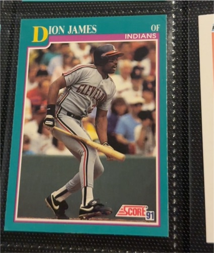 1991 Score Dion James Cleveland Indians — front