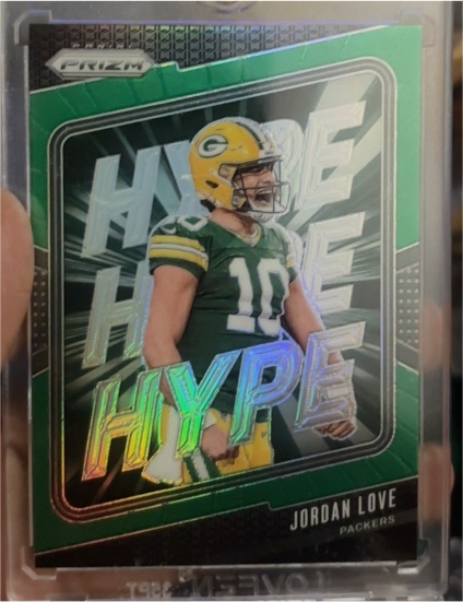 2024 Panini Prizm #2 Jordan Love Hype Green Prizm — front