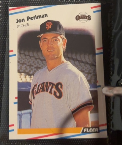 1988 Fleer #93 Jon Perlman — front