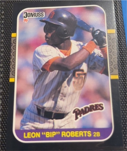 1987 Donruss #114 Leon "Bip" Roberts — front