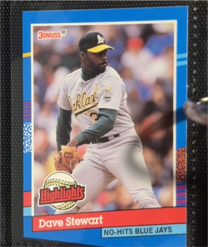1991 Donruss #BC-4 Dave Stewart Highlights — front