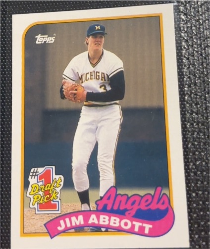 1989 Topps #573 Jim Abbott — front