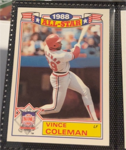 1988 Topps #19 Vince Coleman — front