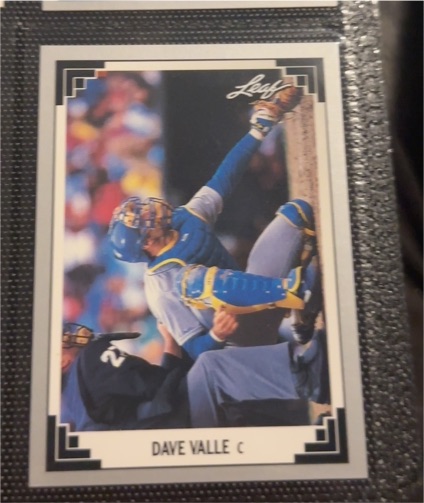 1991 Leaf #C Dave Valle — front