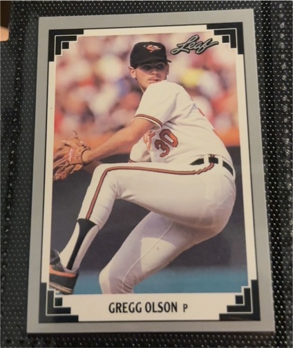 1991 Leaf #519 Gregg Olson — front