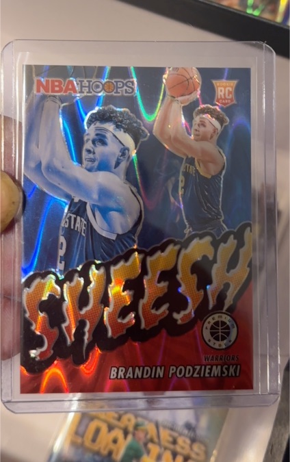 2023-24 Panini NBA Hoops Premium Stock #21 Brandin Podziemski Sheesh Prizm — front