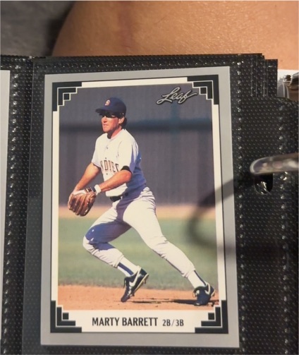 1991 Leaf #2B/38 Marty Barrett — front