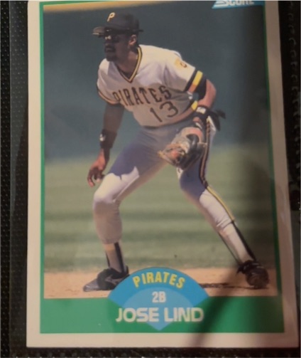 1989 Score #87 Jose Lind — front