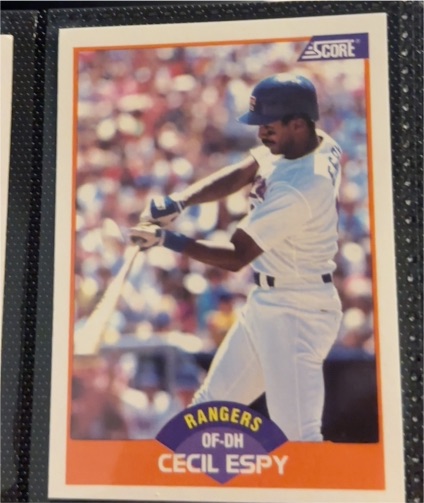 1989 Score #401 Cecil Espy — front