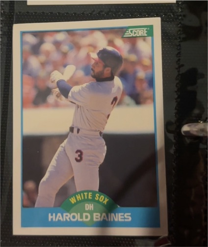 1989 Score #128 Harold Baines — front