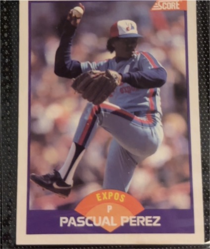 1989 Score #299 Pascual Perez — front