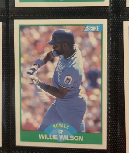 1989 Score #28 Willie Wilson — front