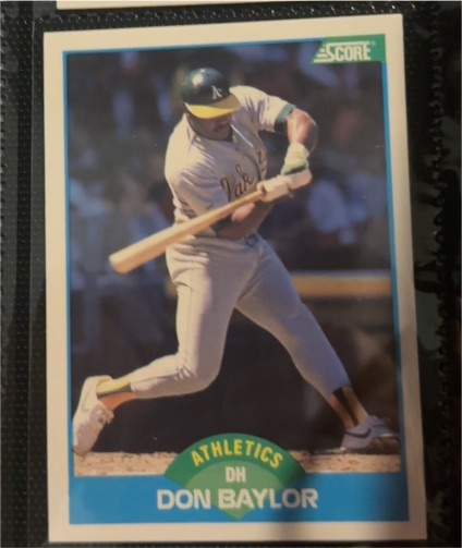 1989 Score #205 Don Baylor — front