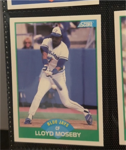 1989 Score #12 Lloyd Moseby — front