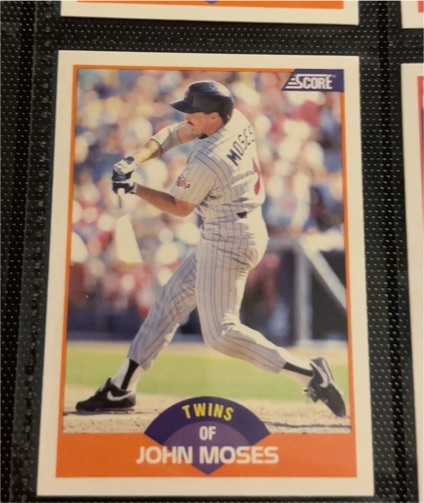 1989 Score #421 John Moses — front