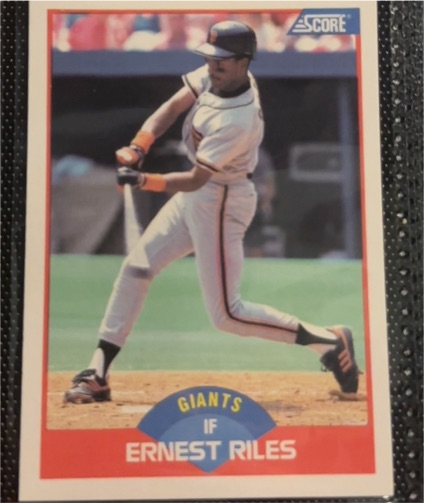 1989 Score #458 Ernest Riles — front