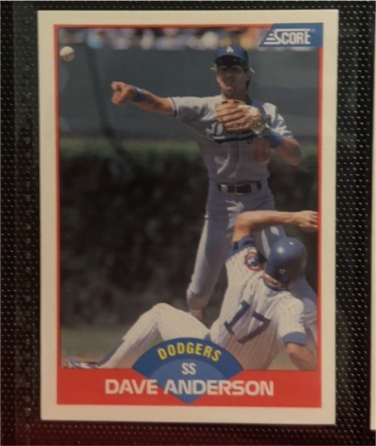 1989 Score #478 Dave Anderson — front