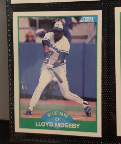 1989 Score #12 Lloyd Moseby — front