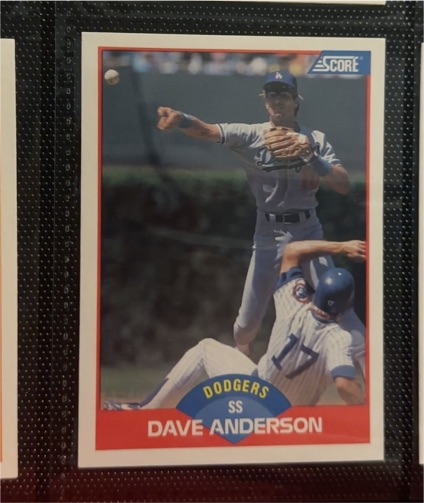 1989 Score #478 Dave Anderson — front