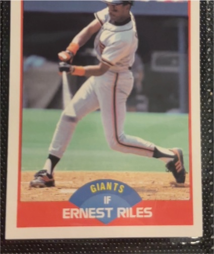 1989 Score #458 Ernest Riles — front
