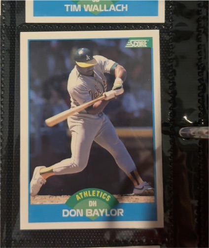 1989 Score #126 Don Baylor — front