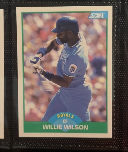 1989 Score #28 Willie Wilson — front