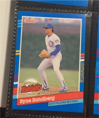 1991 Donruss #BC-7 Ryne Sandberg Highlights Fielding Records — front