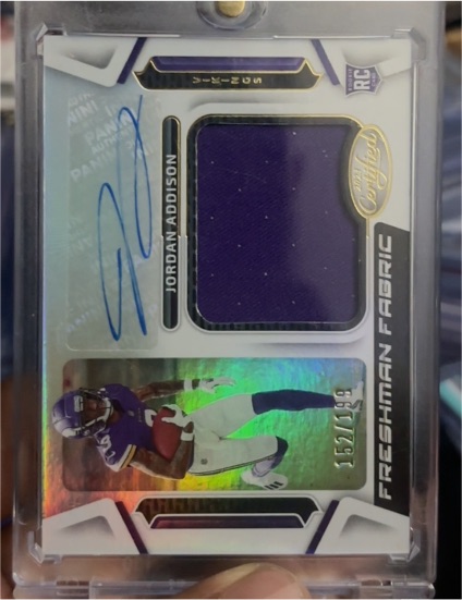 2023 Panini Certified Freshman Fabric #FFMS-9 Jordan Addison — front