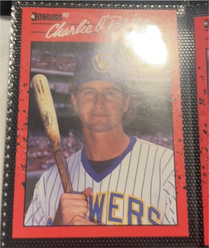 1990 Donruss #410 Charlie O'Brien Milwaukee Brewers — front