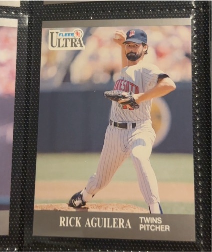 1991 Fleer Ultra #185 Rick Aguilera — front