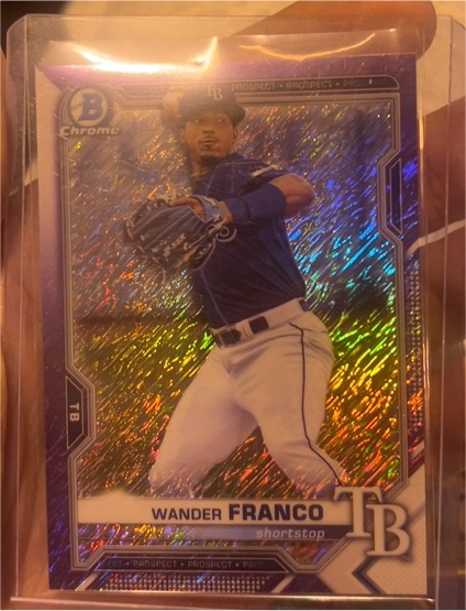 2021 Bowman Chrome #BCP-240 Wander Franco — front