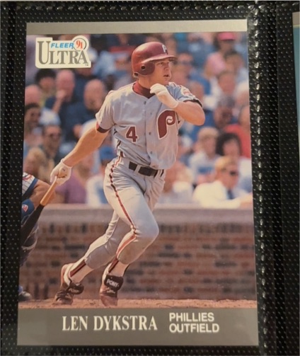 1991 Fleer Ultra #4 Len Dykstra — front