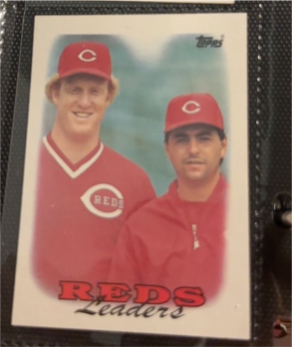 1988 Topps #81 Reds Leaders Ron Robinson/John Franco — front