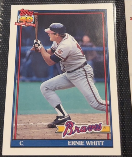 1991 Topps #492 Ernie Whitt — front