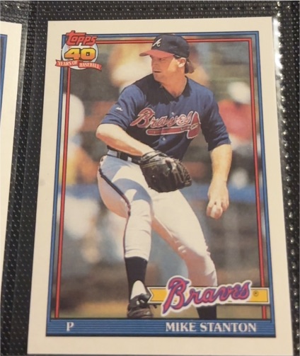 1991 Topps #514 Mike Stanton — front